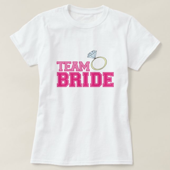 Team Bride med Ring Dam T-Shirt (Design framsida)