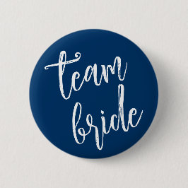 Team Bride Minimal Modern Blue Bachelerotte Party Knapp