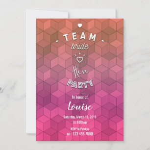 Team bride-party inbjudningar
