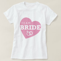 Team Bride Personlig Party Rosa Heart Toppar Tees