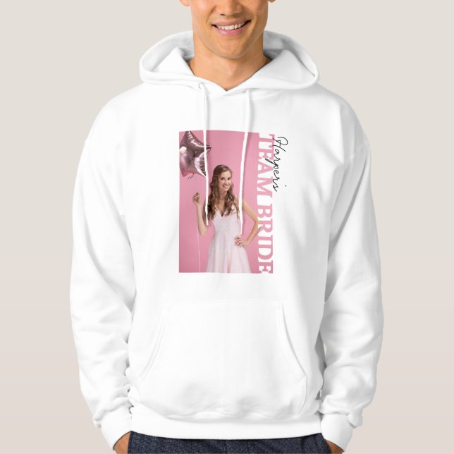 Team Bride Photo Hoodie | Personalised Hen Party  (Framsida)
