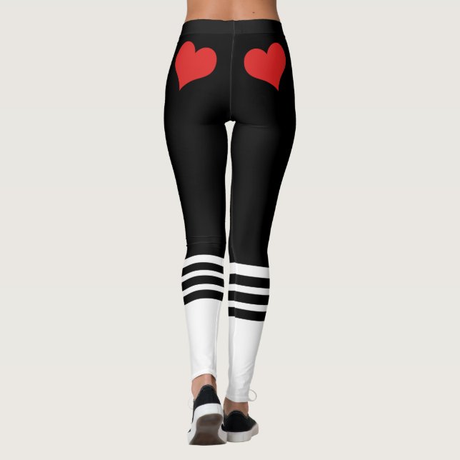 Team Bride Red Heart Leggings (Baksida)