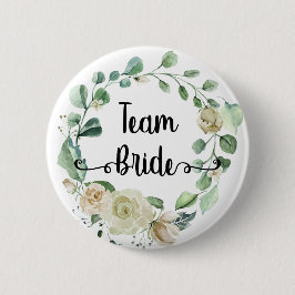Team Bride Ros Vattenfärg Krans Kalligrafi chic Knapp