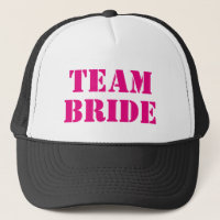 TEAM BRIDE rosa bachelorette Party truckerkepss