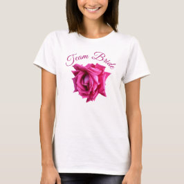 Team Bride rosa blommig möhippa T Shirt