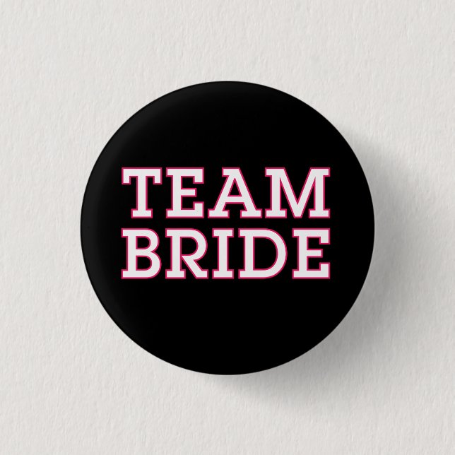 Team Bride Rosa Outline Black Knapp (Framsida)