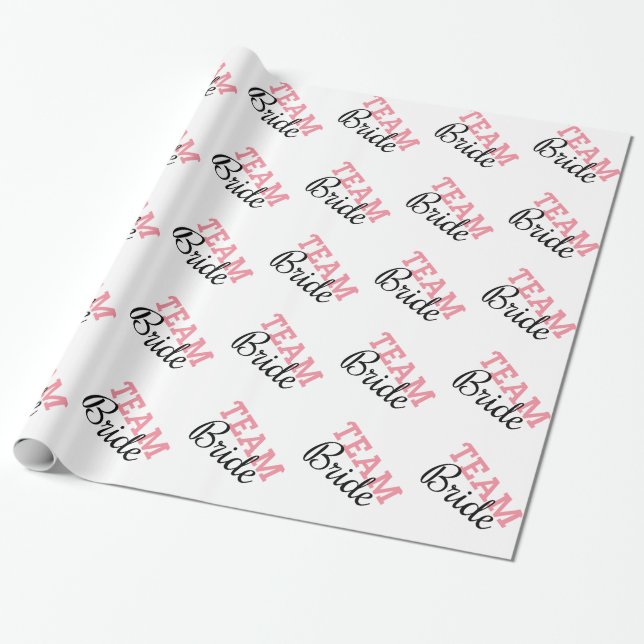 Team Bride Rosa Script Presentpapper (Utrullad)