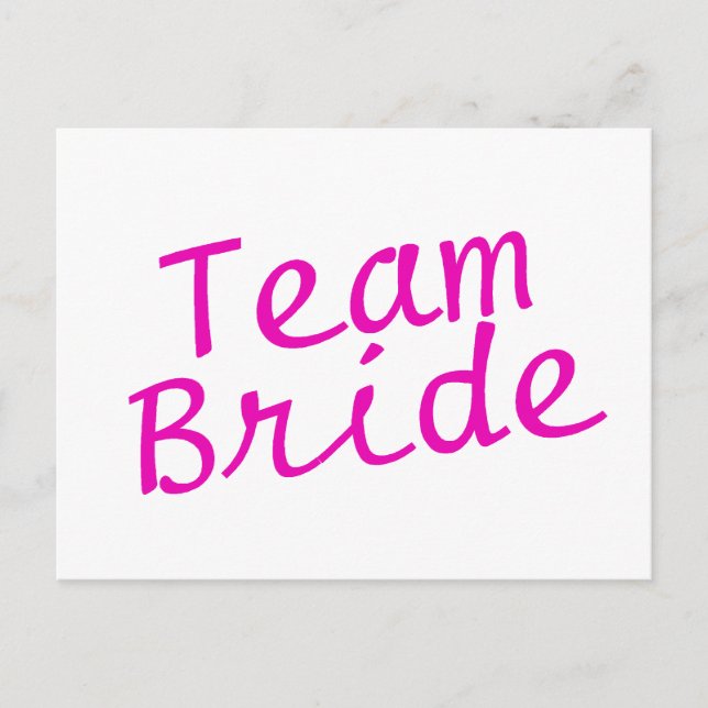 Team Bride Rosa Vykort (Framsida)