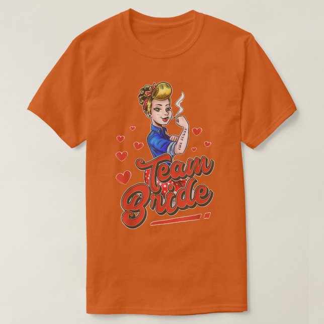 Team Bride Sten N'Roll Rockabilly Team Bride Vint T Shirt (Design framsida)