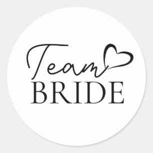 Team Bride Sticker - Roligt Bachelorette Party-för Runt Klistermärke