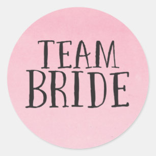 Team Bride Stickers Runt Klistermärke
