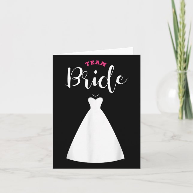 Team Bride Team Groom Bachelor Party Bröllop Kort (Framsida)
