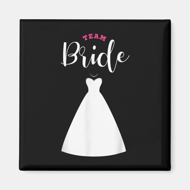 Team Bride Team Groom Bachelor Party Bröllop Magnet (Framsidan)