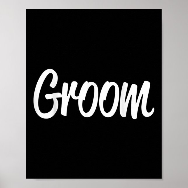 Team Bride Team Groom Bride Groom Tee Poster (Framsidan)