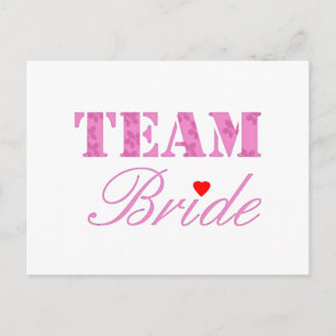 Team Bride Theme Vykort
