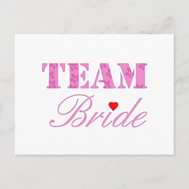 Team Bride Theme Vykort (Framsida)