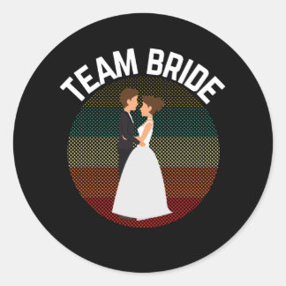 Team Bride to be Bröllop Bachelor Party Runt Klistermärke