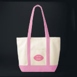 Team Bride Tote Bag Tygkasse<br><div class="desc">Den här tote-väskan visas i naturlig och rosa med ett lagstreck. Anpassa den här väskan eller köp som den är. Licensierad bild</div>