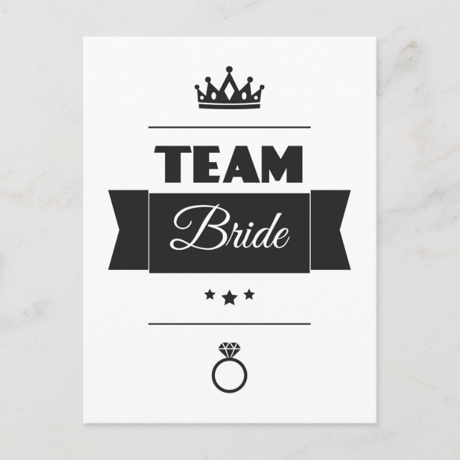 Team Bride Vykort (Framsida)