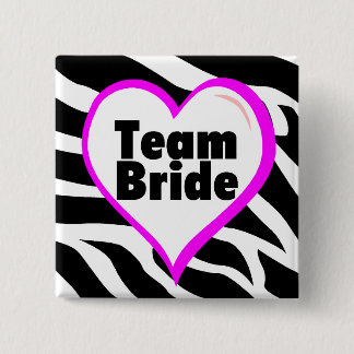Team Bride Zebra ränder Knapp