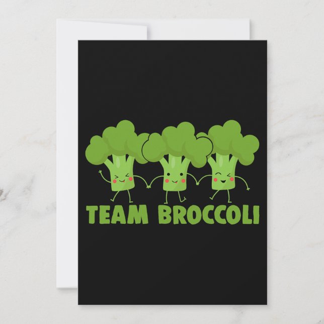 Team Broccoli Funny Broccoli Älskare Team Veggie V Inbjudningar (Framsida)