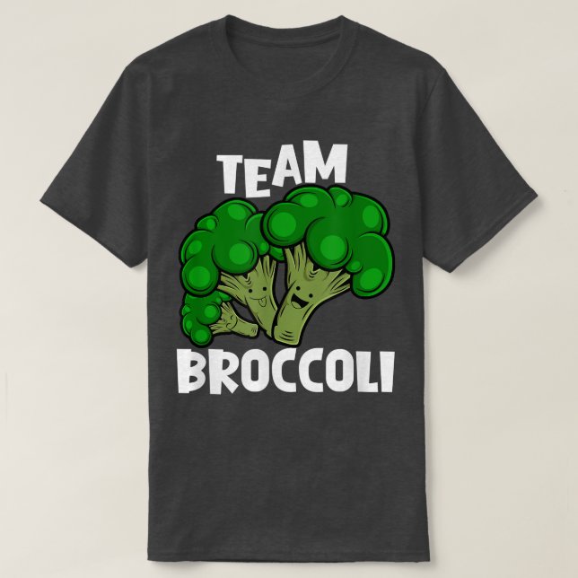 Team Broccoli Vegan Vegetarian Vegetable Älskare T Shirt (Design framsida)