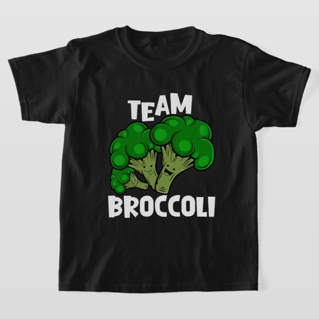 Team Broccoli Vegan Vegetarian Vegetable Älskare T Shirt (Laydown)