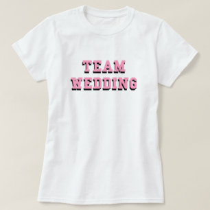 Team Bröllop Black Rosa Text Möhippa Bachelorette  T Shirt