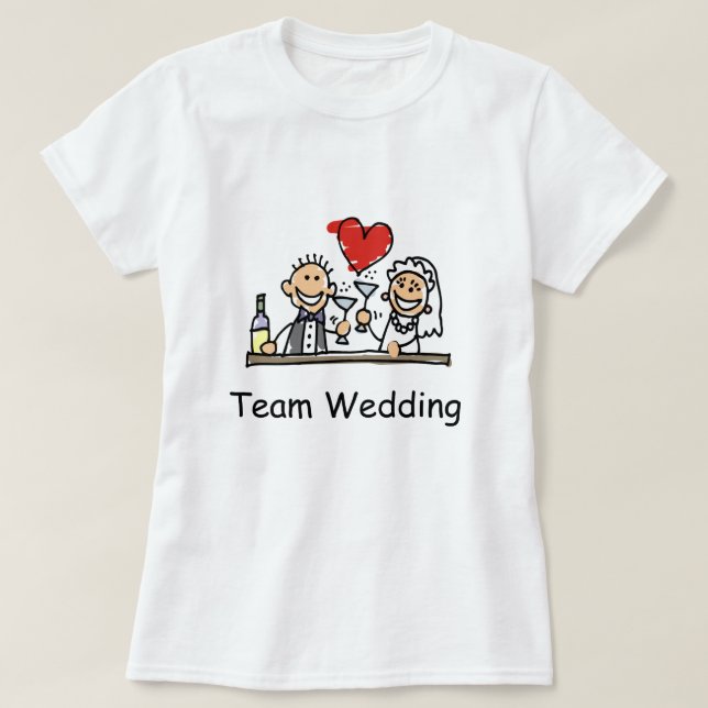 Team Bröllop Cute Bride Groom Möhippa Bachelorette T Shirt (Design framsida)