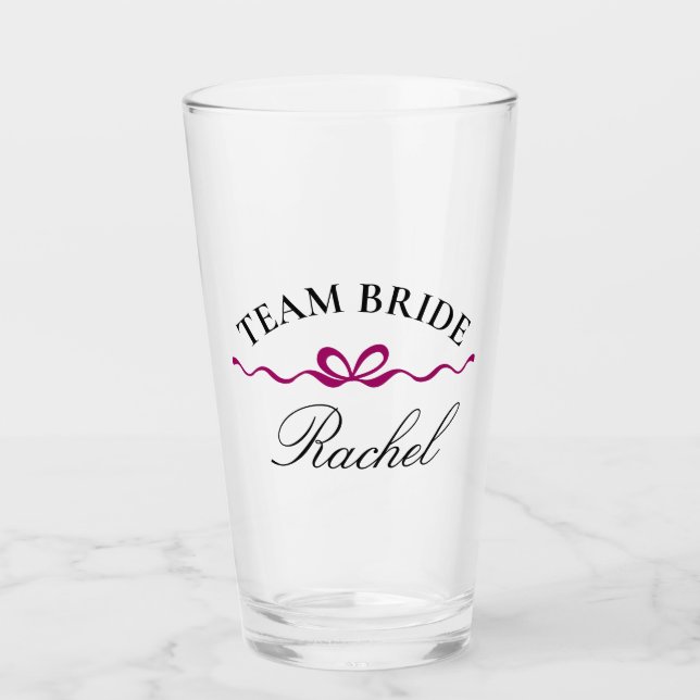 Team Brud Accessory · Anpassad Brudtjejpresent Glaskopp (Framsida)