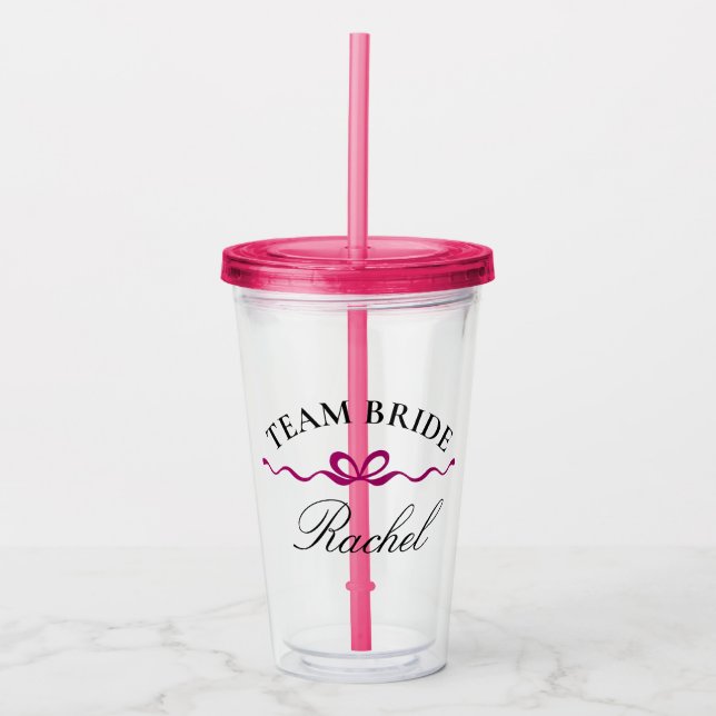 Team Brud Accessory · Anpassad Brudtjejpresent Take Away Mugg (Framsida)