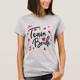 Team Brud Bröllop Personlig , brudtjej T Shirt