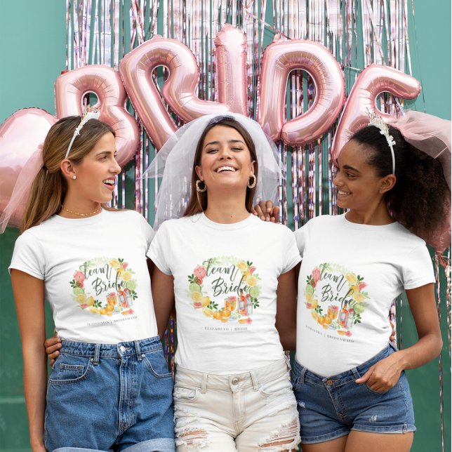 Team Brud | Citrus Möhippa Brudtärna T Shirt (Skapare uppladdad)