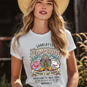 Team Brud! Cowgirl's Last Rodeo Western T Shirt