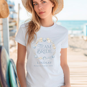 Team Brud! Elegant Brud på Stranden Snigelskal T Shirt
