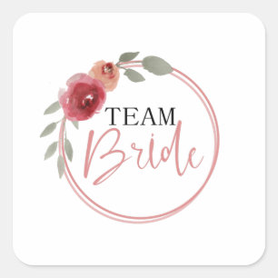 Team Brud Fyrkantigt Klistermärke