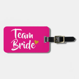Team Brud Guld Hjarta Bagagebricka