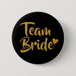 Team Brud Guld Hjarta Knapp