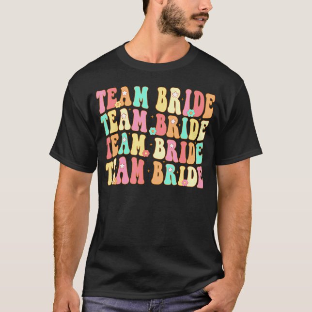 Team Brud Jag Gör Besättning Groovy Möhipparty     T Shirt (Framsida)