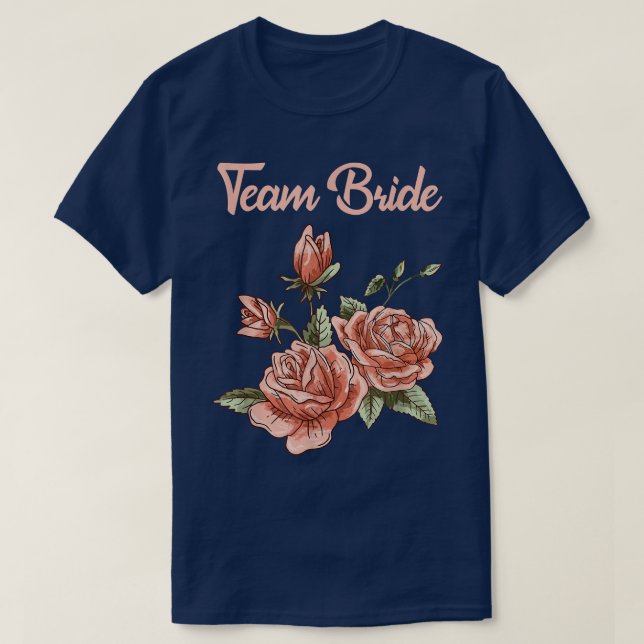 Team Brud Kostym Bröllop Hen Fest Idé  T Shirt (Design framsida)