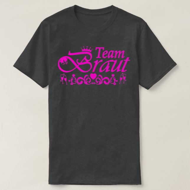 team brud möhippa varmröd t shirt (Design framsida)