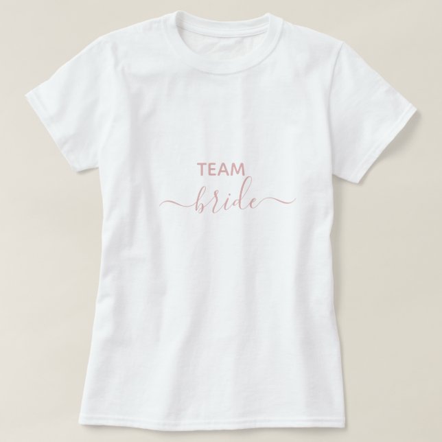 Team Brud Rosa Sjungfrudans T Shirt (Design framsida)