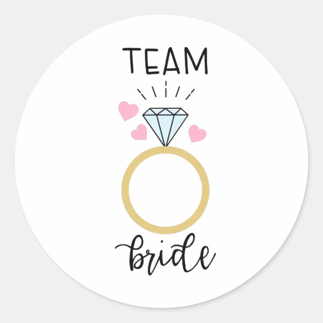 Team Brud Runt Klistermärke (Framsida)