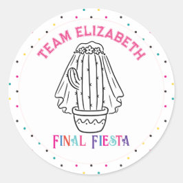 Team Brud Sista Fiesta Kaktus Möhippa Runt Klistermärke