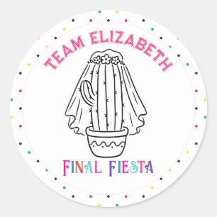 Team Brud Sista Fiesta Kaktus Möhippa Runt Klistermärke