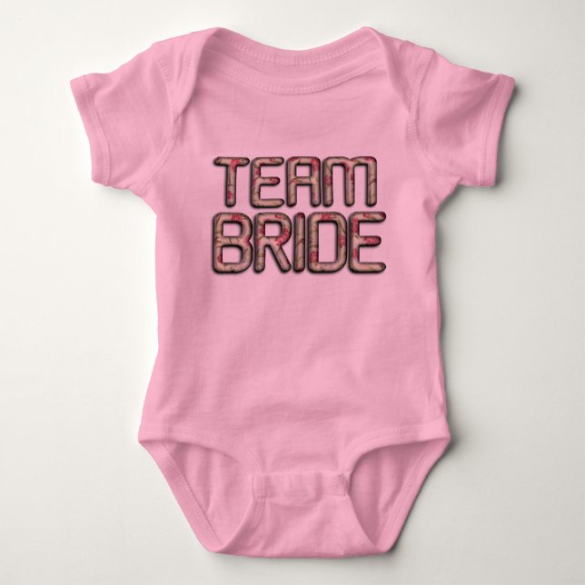 Team Brud Snygg Baby Jersey Bodysuit T Shirt (Framsida)