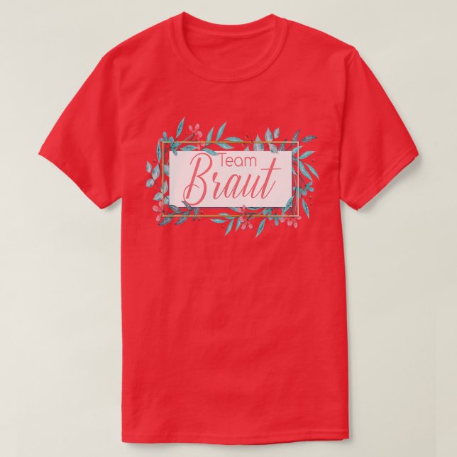 Team Brud Spenarbröllop Brud 16 T Shirt (Design framsida)