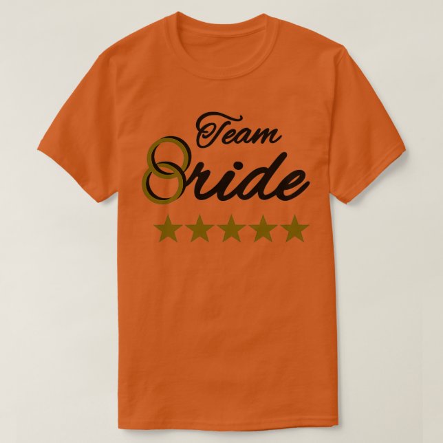 Team brud stjärnor t shirt (Design framsida)