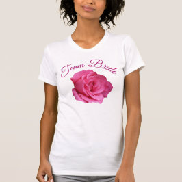 Team Brud vacker rosa ros blommig möhippa  T Shirt