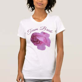Team Brud vacker rosa ros blommig möhippa  T Shirt